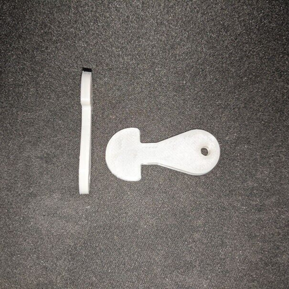 10x Trolley Token Shopping Cart Token Removable Trolley Token White