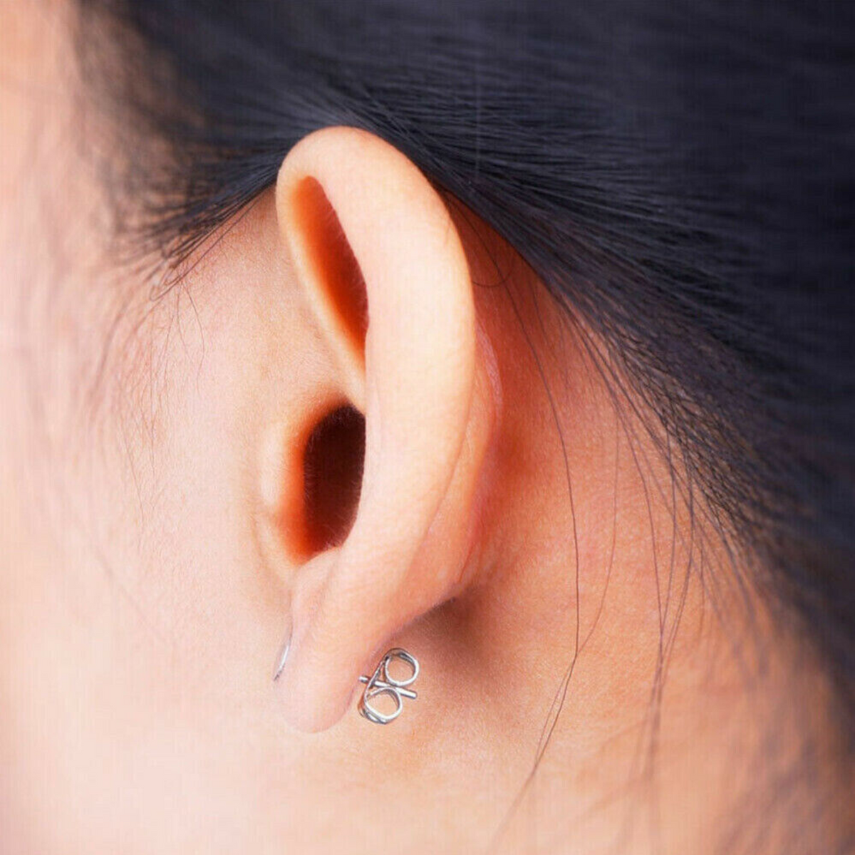 Silvery Surgical Steel Earring Stud Posts Pads+Nut Backs DIY Craft