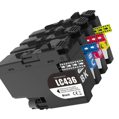 Brother LC-436 Ink Cartridges 4 Pack Compatible Printer Replacement