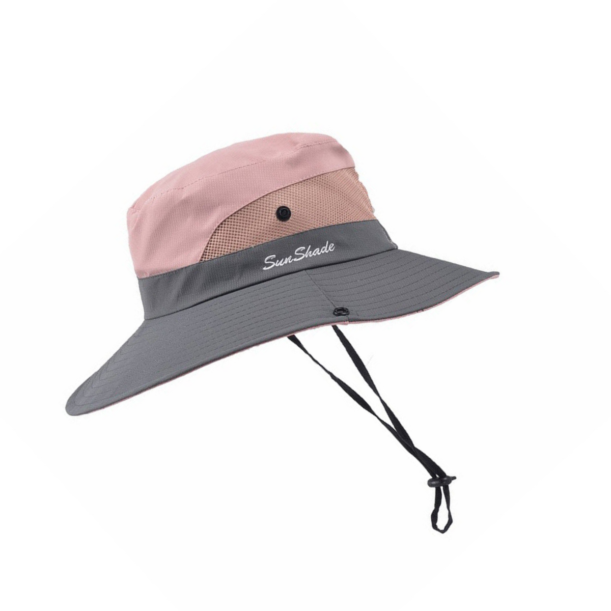 Hat Sun Protect Visor Summer Beach Cap Women Wide Brim Ponytail  Anti UV Floppy