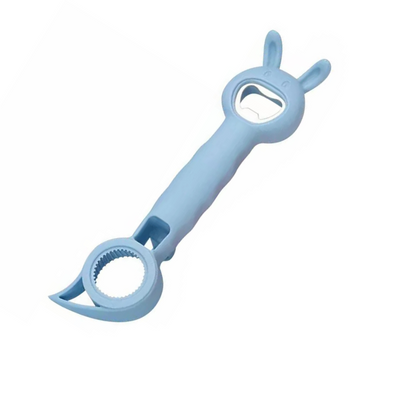 Jar Can Beer Bottle Opener 4-In-1 Multifunction Stainless Steel Blue 1x