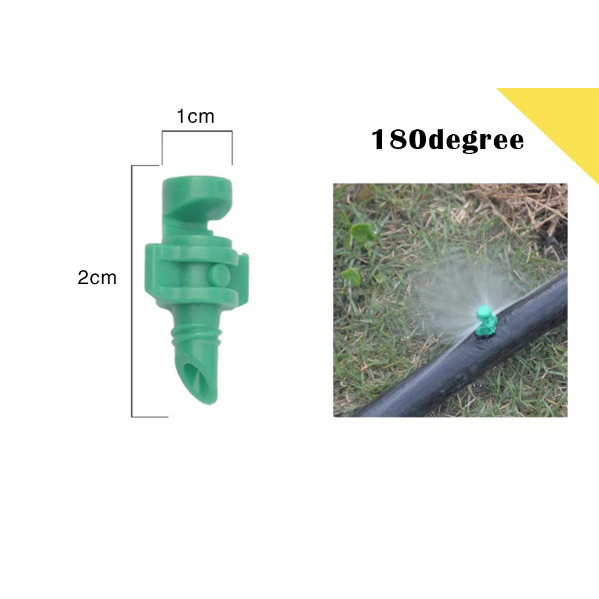 180 Degree Green Nozzle Sprinkler Irrigation Jets Watering Misting Micro Spray