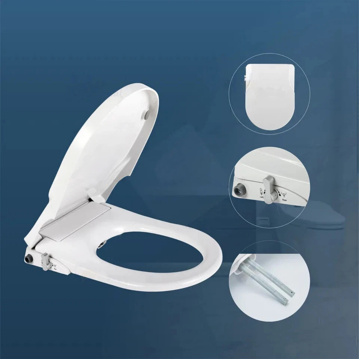 Toilet Seat Bidet Non Electric With Cover Durable Comfortable D U Shape