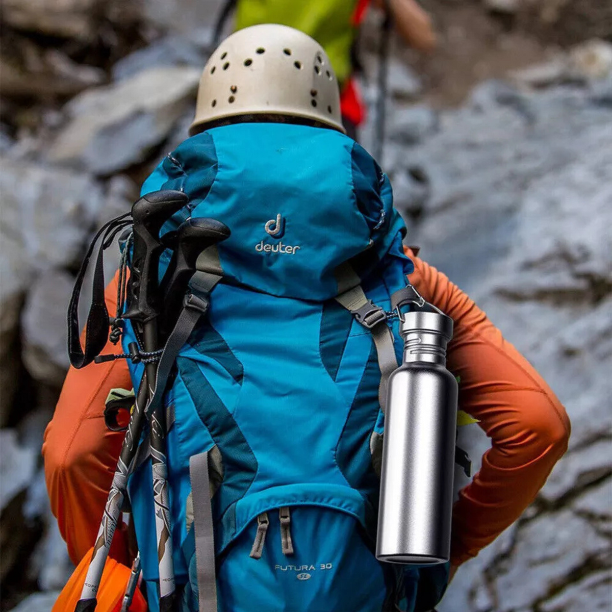 Motivational Sports Drink Cup Flask 1000ml Stainless Steel Water Bottle