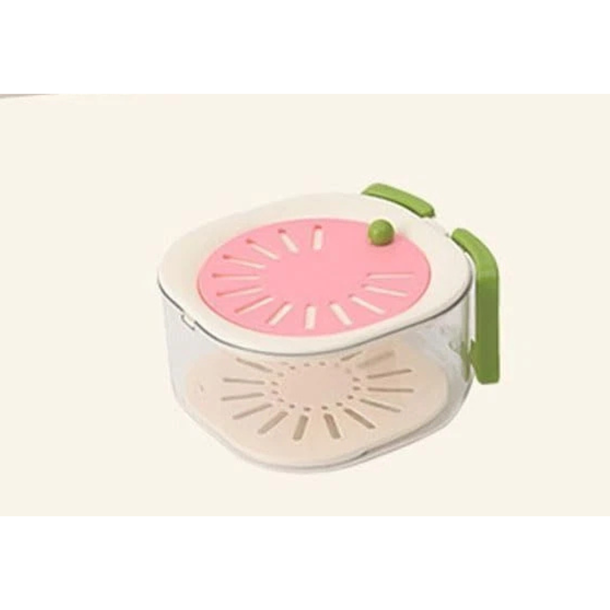 Pink Vegetable Washing Basin 2-in-1 Draining Preservation Kitchen Bowl