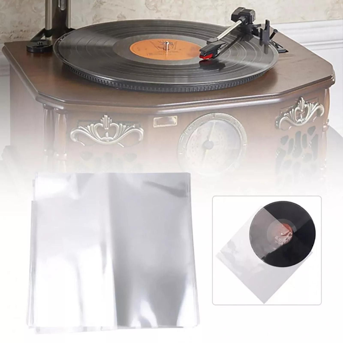 12inch Vinyl Record Plastic Cover 50x Outer Sleeve Durable LP Music Record