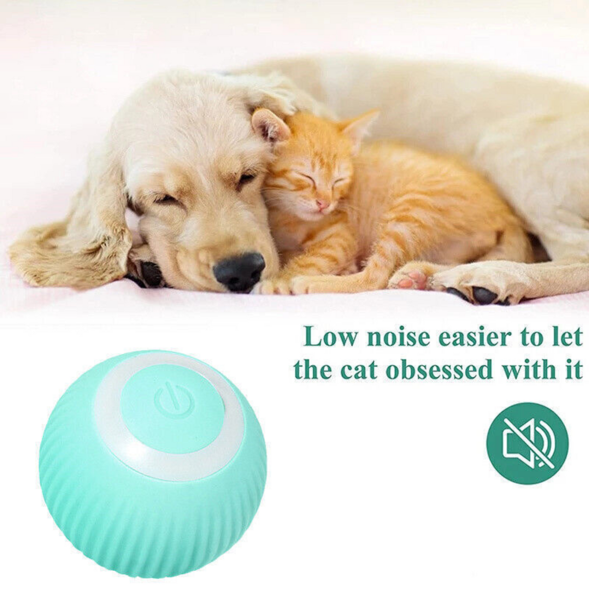 Blue Self-Moving Interactive Toy Smart Automatic Rolling Ball Pet Electric