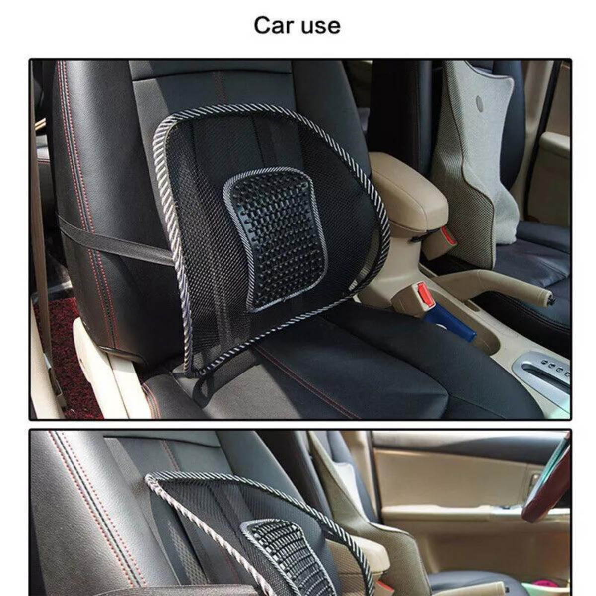 Truck Car Seat Chair Pillow Cushion 2x Mesh Lumbar Back Support