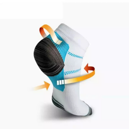 1 Pair L/XL Compression Socks Sleeves Heel Ankle Foot Pain Fasciitis Relief