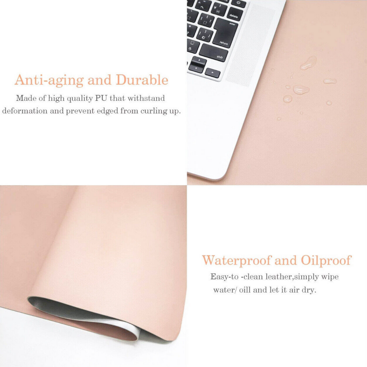Waterproof Mousepad Desk Mat Large Leather Mouse Pad Gaming Anti-Slip Rubber