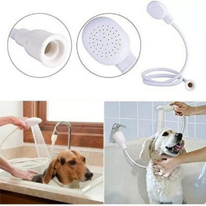 Tap Sink Bath Washing Holder Dog Head Attachment Pet Shower Spray Hose Single