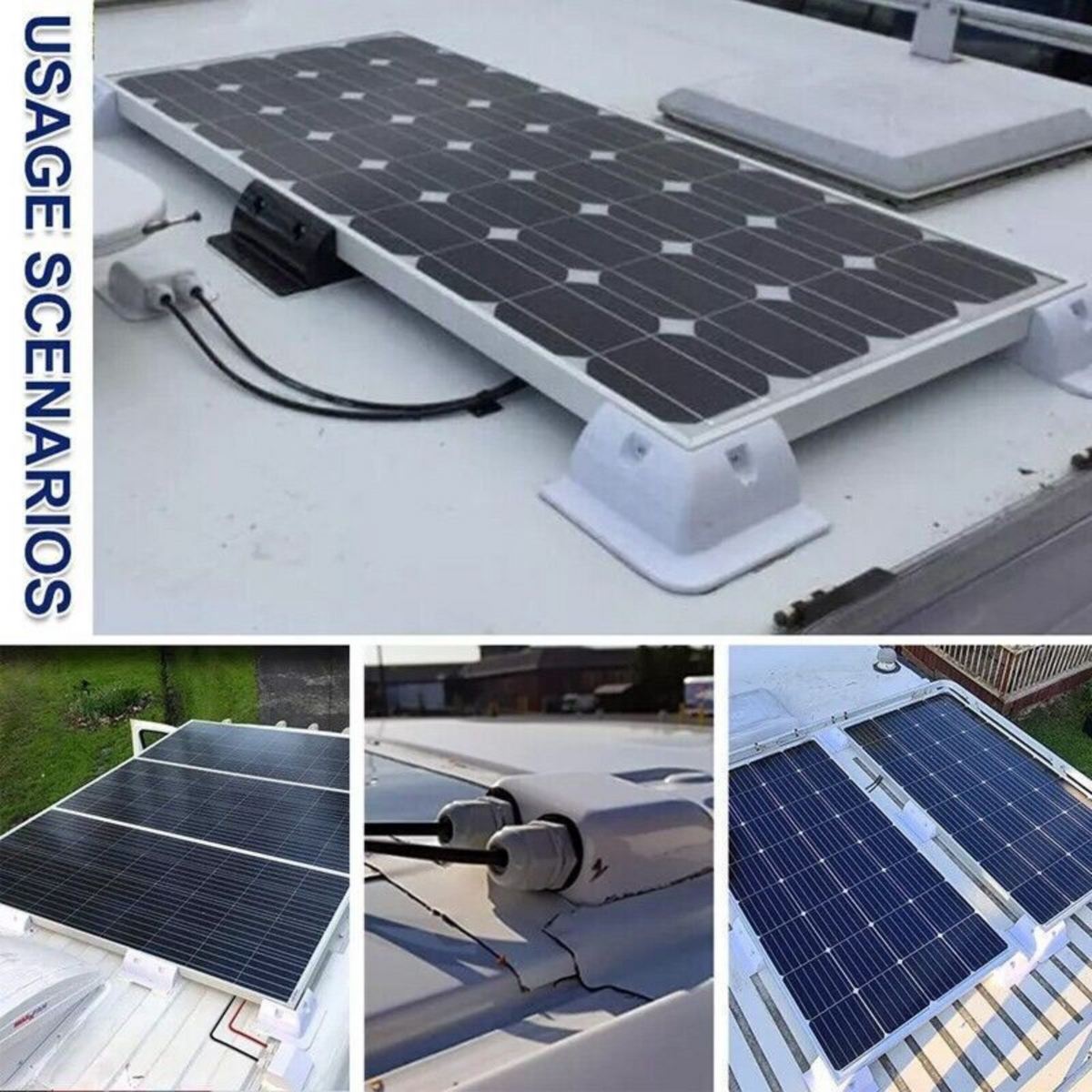 Z Bracket Set 8PCS Solar Panel Mounting For Flat Roof Wall Mount Kit Aluminum