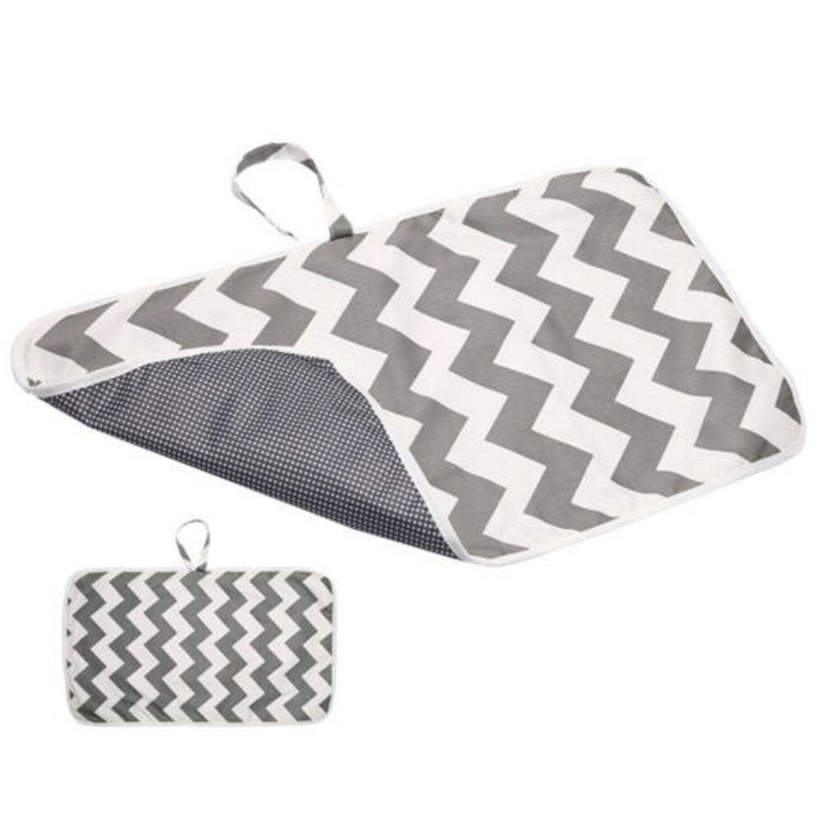 Portable Waterproof Reusable Change Mat Nappy Diaper Wave Ash Pram Bag