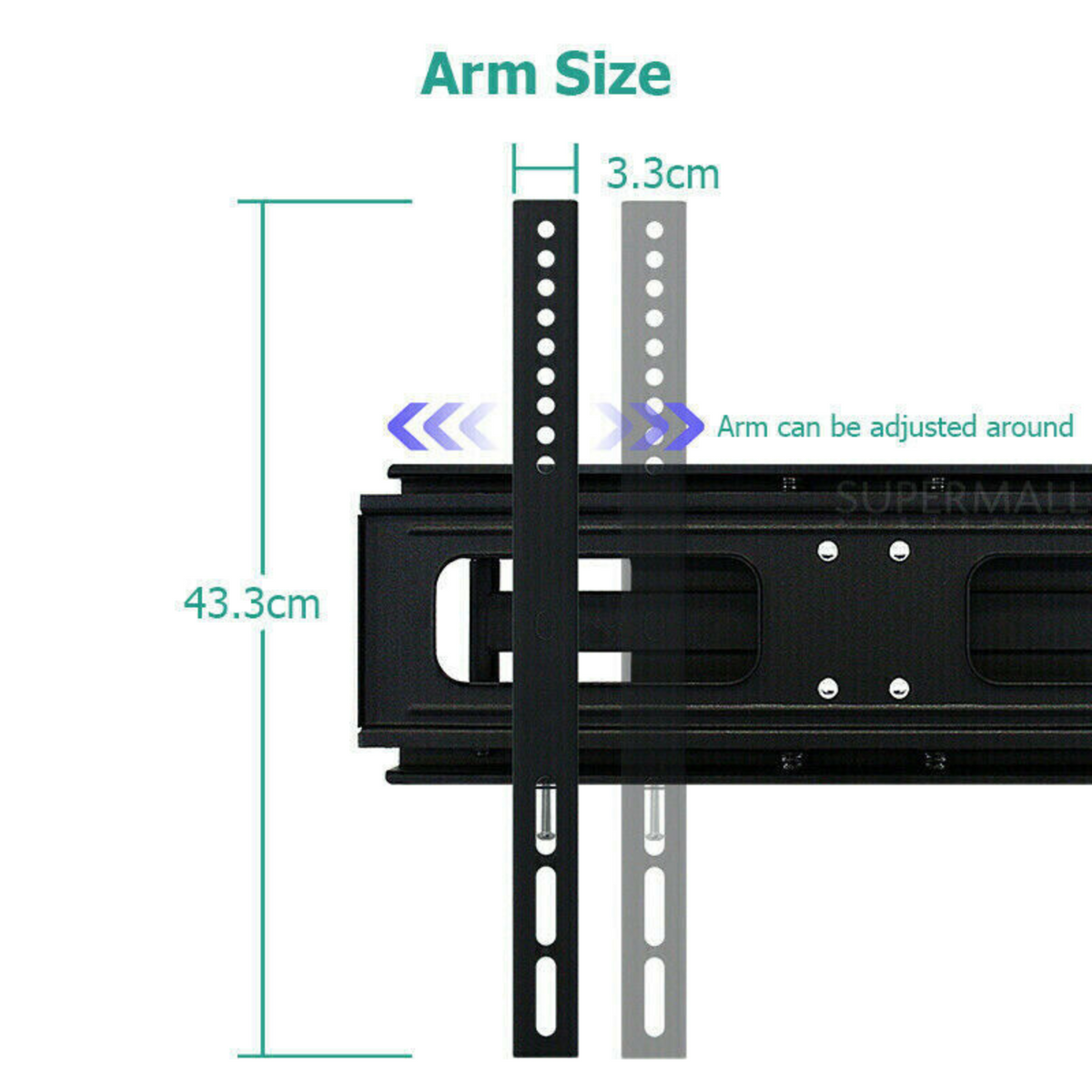 Full Motion Swivel TV Bracket Wall Mount 32 40 42 46 50 52 60 62 65 70 LCD LED