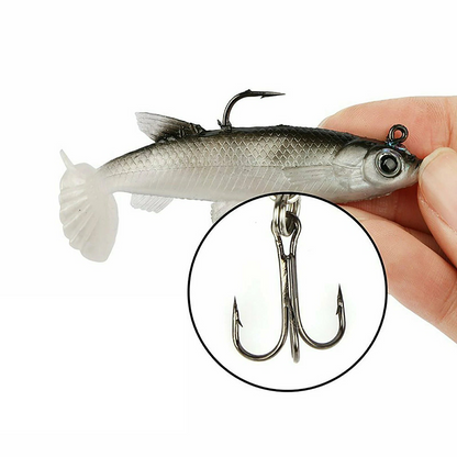 T-Tail Soft Plastic Fishing Lure Baits for Freshwater and Saltwater 5x