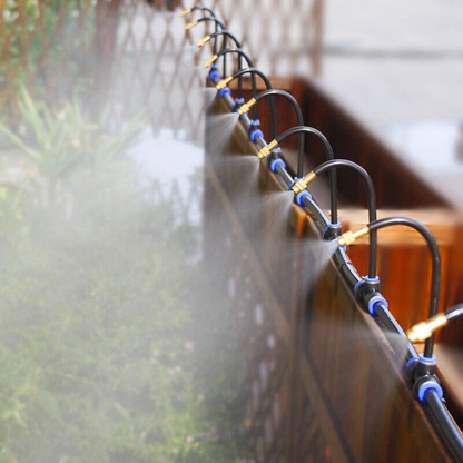 Outdoor Automatic Misting Cooling System 20m Garden Patio Spray Kit
