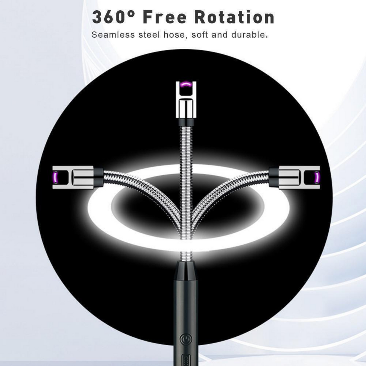 USB Lighter BBQ Windproof Kitchen Candle Rechargeable Plasma ARC Flameless