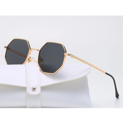 Gold Black Grey Square Sunglasses Stylish Eyewear for Men Women Fashion Pro