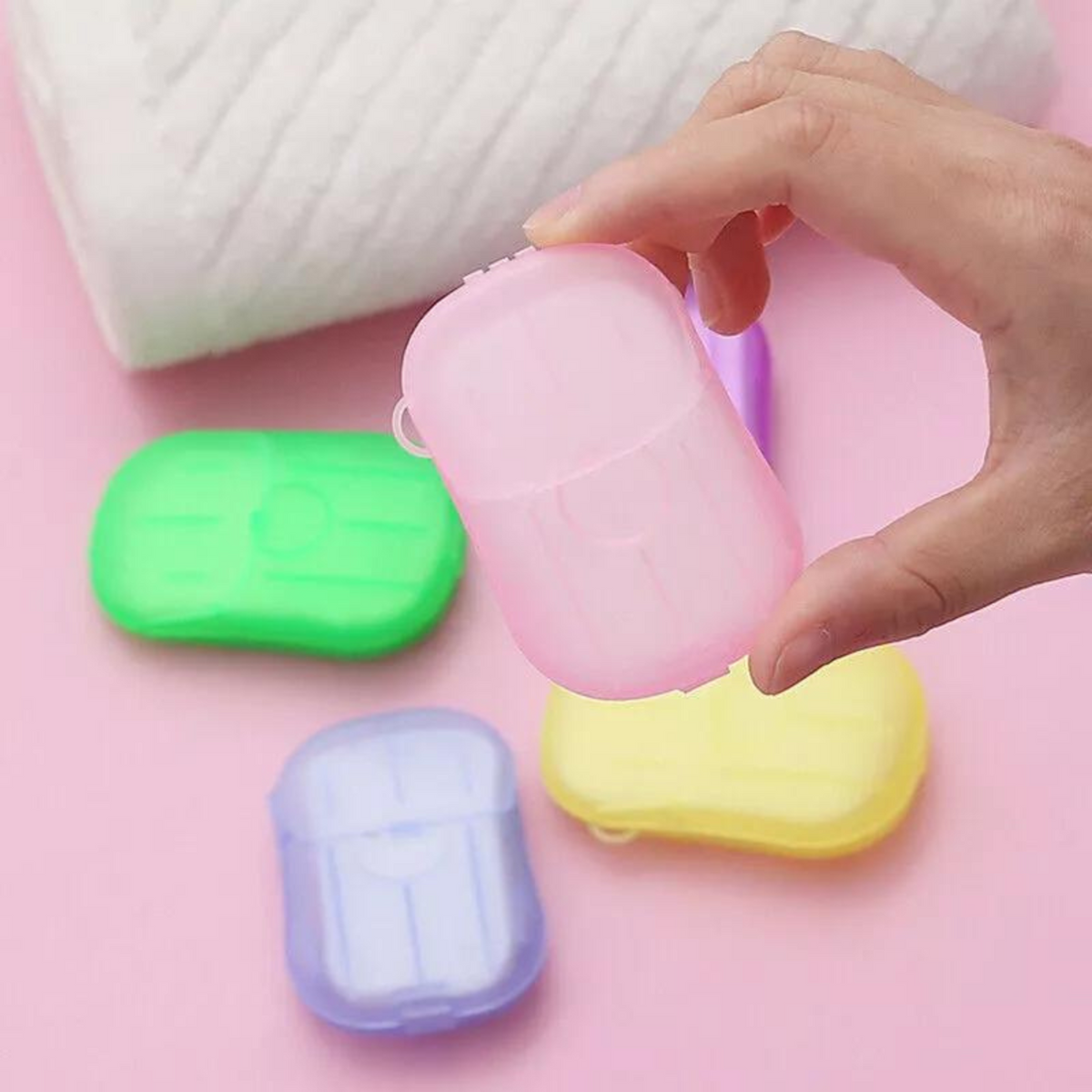 Scented Foaming Paper Soap Hand Bath 100PCS Portable Washing Slice Sheets