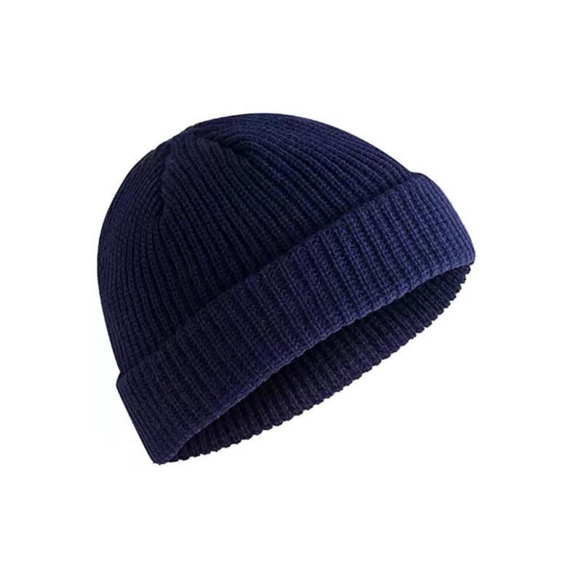 Navy Soft Knitted cap Fashion Beanie Winter Spring Hat Men Women