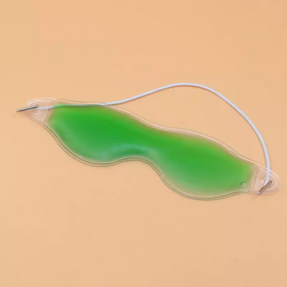 Ice Cool Pad Puffiness Headache Relaxing Gel Eye Mask Warm Hot Heat Green 1x