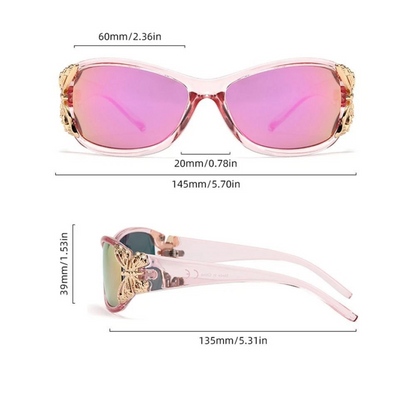 Polarized Wrap-Around Sunglasses Pink UV Protection Sport Eyewear
