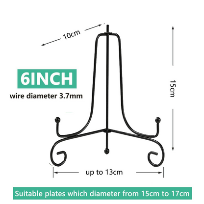 6inch Photo Picture Bowl Dish Book Holder Plate Stands Iron Display Easel Frame
