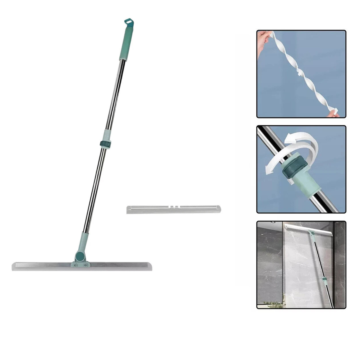 Household Silicone Extensible Floor Squeegee Adjustable Cleaning Wiper Tool
