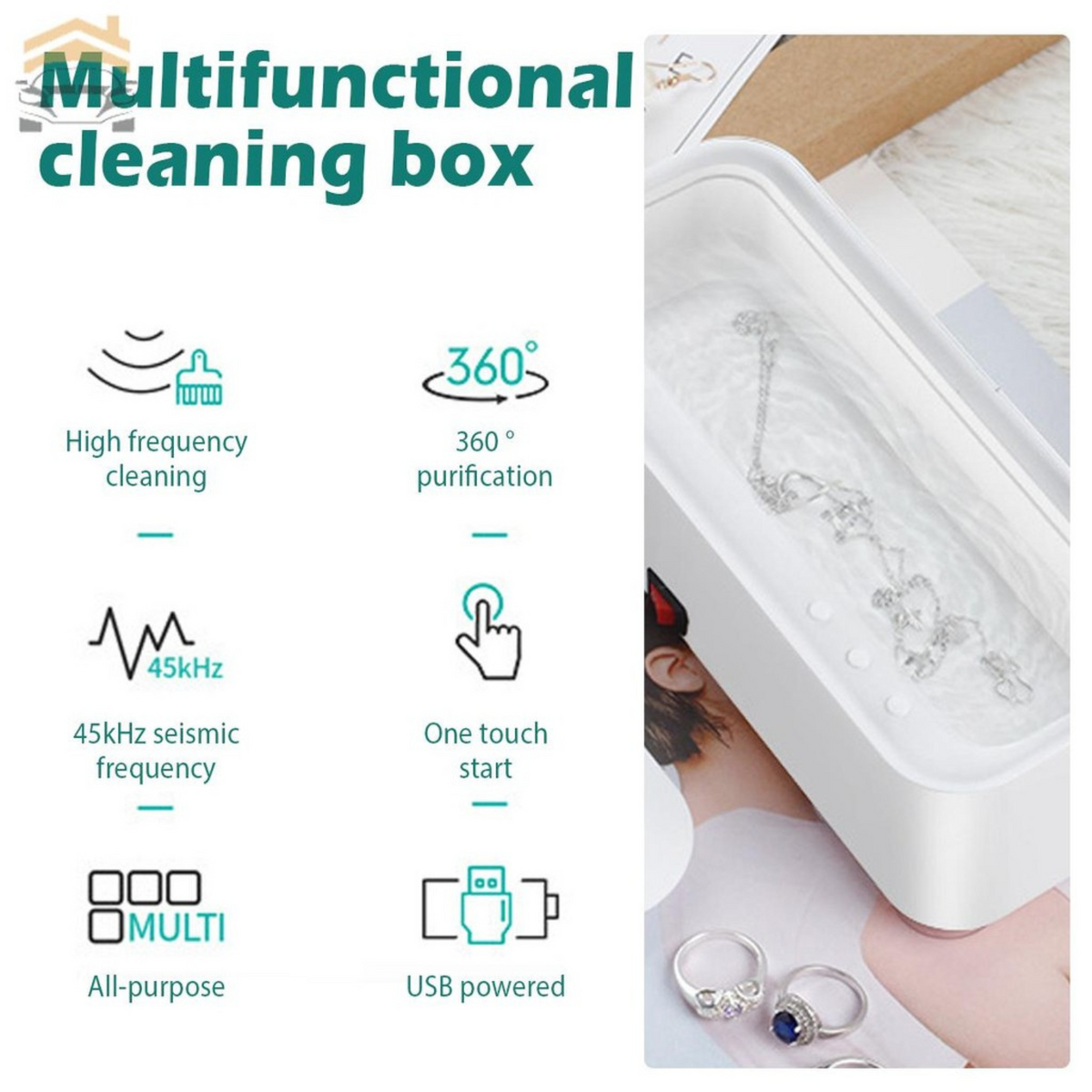Jewellery Cleaning Machine Ultrasonic Cleaner Sonic Wave Tank Glasses Watch