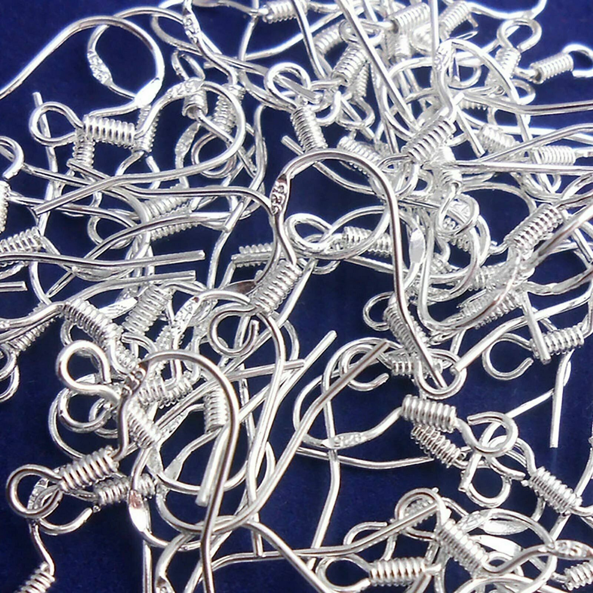 100pcs Hypoallergenic Ear Wire DIY Earrings 925 Silver Earring Hooks