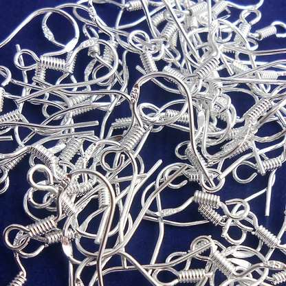 100pcs Hypoallergenic Ear Wire DIY Earrings 925 Silver Earring Hooks