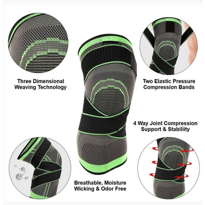 Breathable Sleeve Support 3D Weaving Knee Brace Running Jogging Sports Leg Gifts