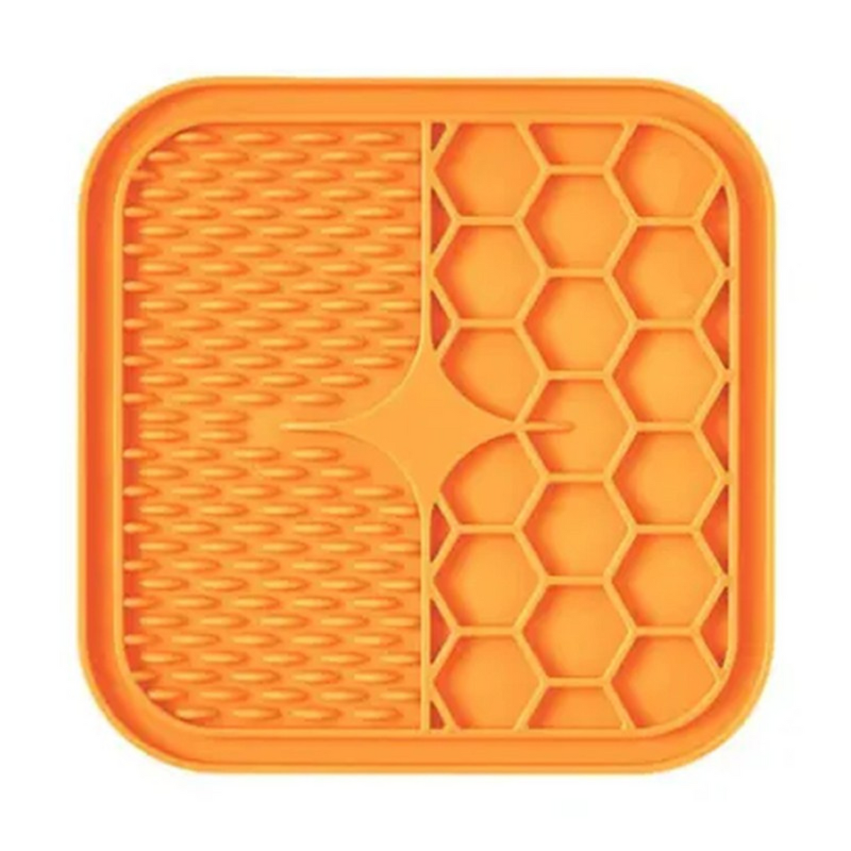 Orange Buster Slow Feeder Silicone Dog Pet Lick Mat Pad Boredom Grooming