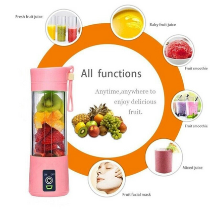 Portable USB Electric Fruit Juicer Rechargeable Smoothie Blender Travel Bottle