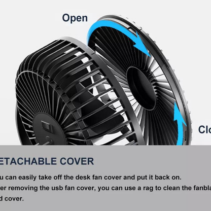 360° USB Fan Portable Desk Fan 8Inch USB Powerful Silent Cooling