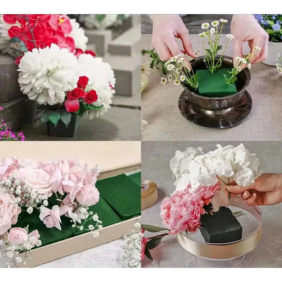 2x Brick Florist Foam Blocks Wet Floral Artificial Flower Arrangement