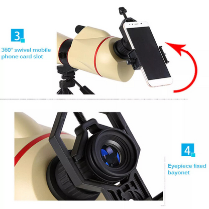 Binocular Mount Holder for Microscope Telescope Phone Adapter Smartphone Scope
