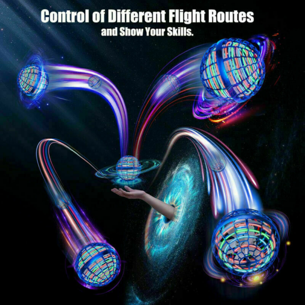Flying Ball Space Mini Drone  Magic Fly  Nova Pro UFo Boomerang Christmas Gift