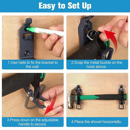 Black Shovel Mount Wall Mounting for Roof Rack Bracket Holder