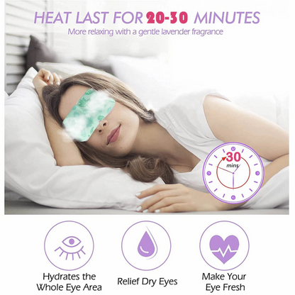Steam Eye Warm Pad Mask Fatigue Relieve Soothing Use for Relaxation 3x Pack