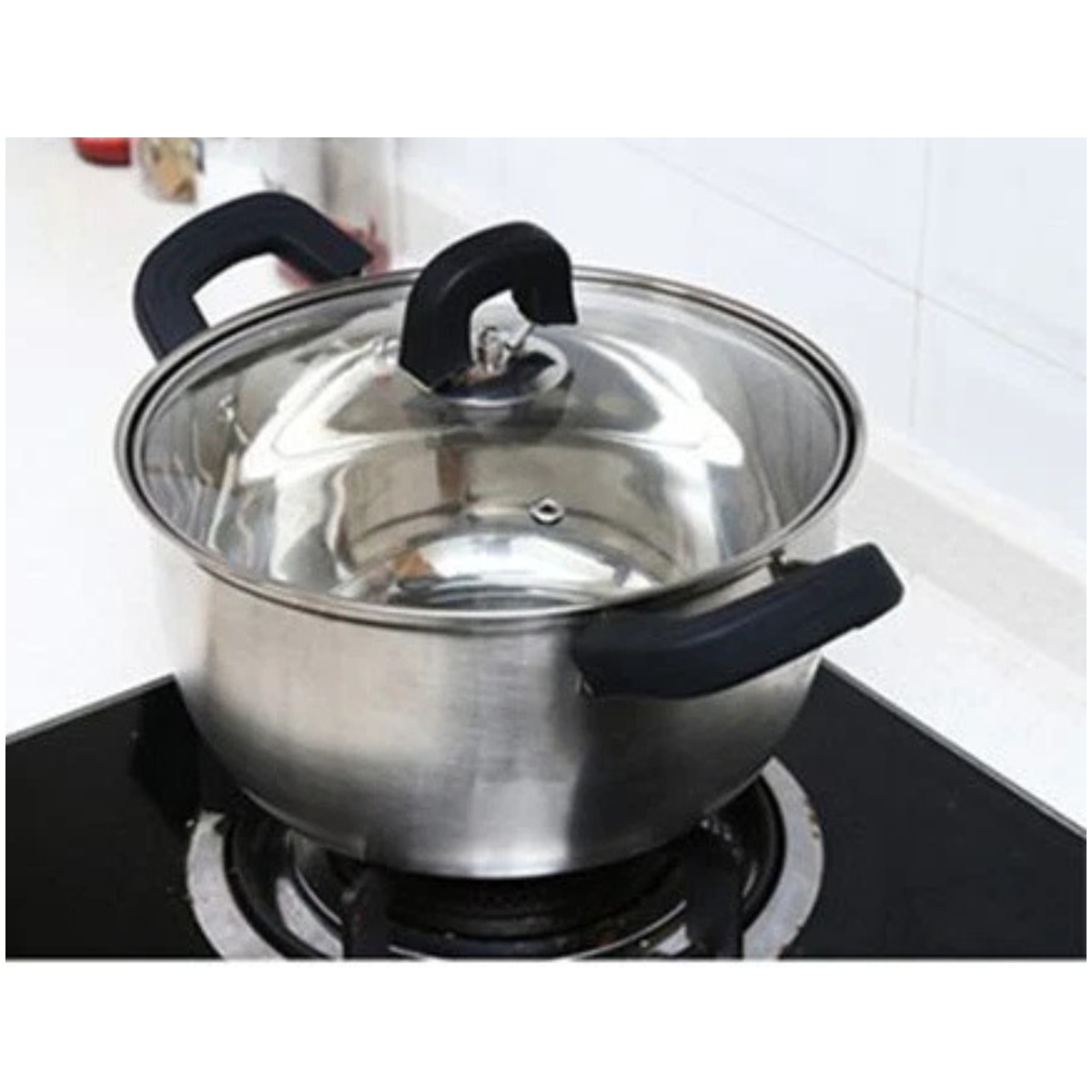 Anti Scald Pot Handle Silicone Grip Protectors Heat Resistant Black 2x Medium