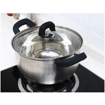 Anti Scald Pot Handle Silicone Grip Protectors Heat Resistant Black 2x Medium