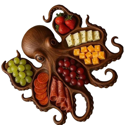 Unique Ocean Octopus Charcuterie Board Themed Cheese Snack Serving Platter