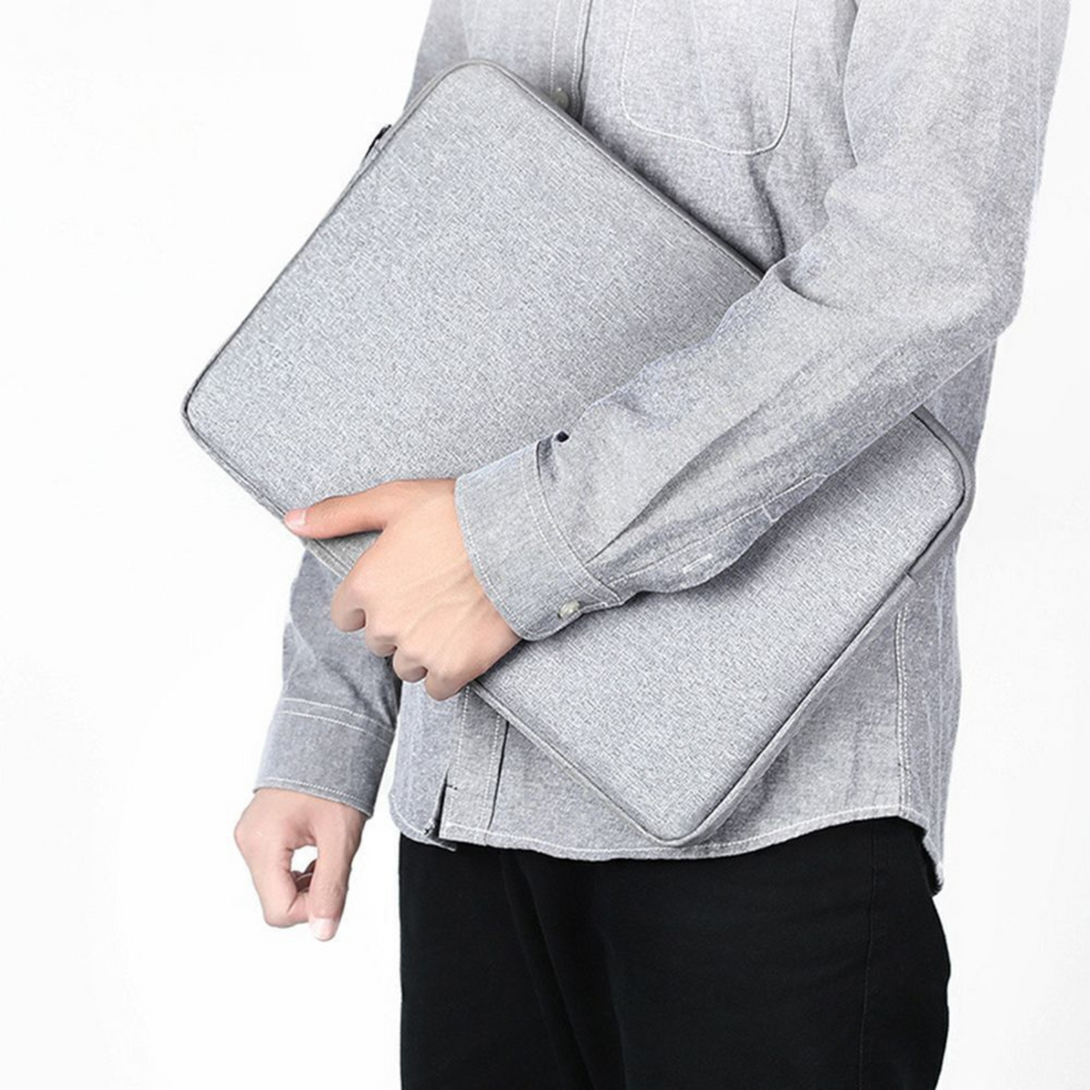 Light Grey Laptop Bag Shockproof Sleeve Case Notebook Pouch For HP Dell Lenovo