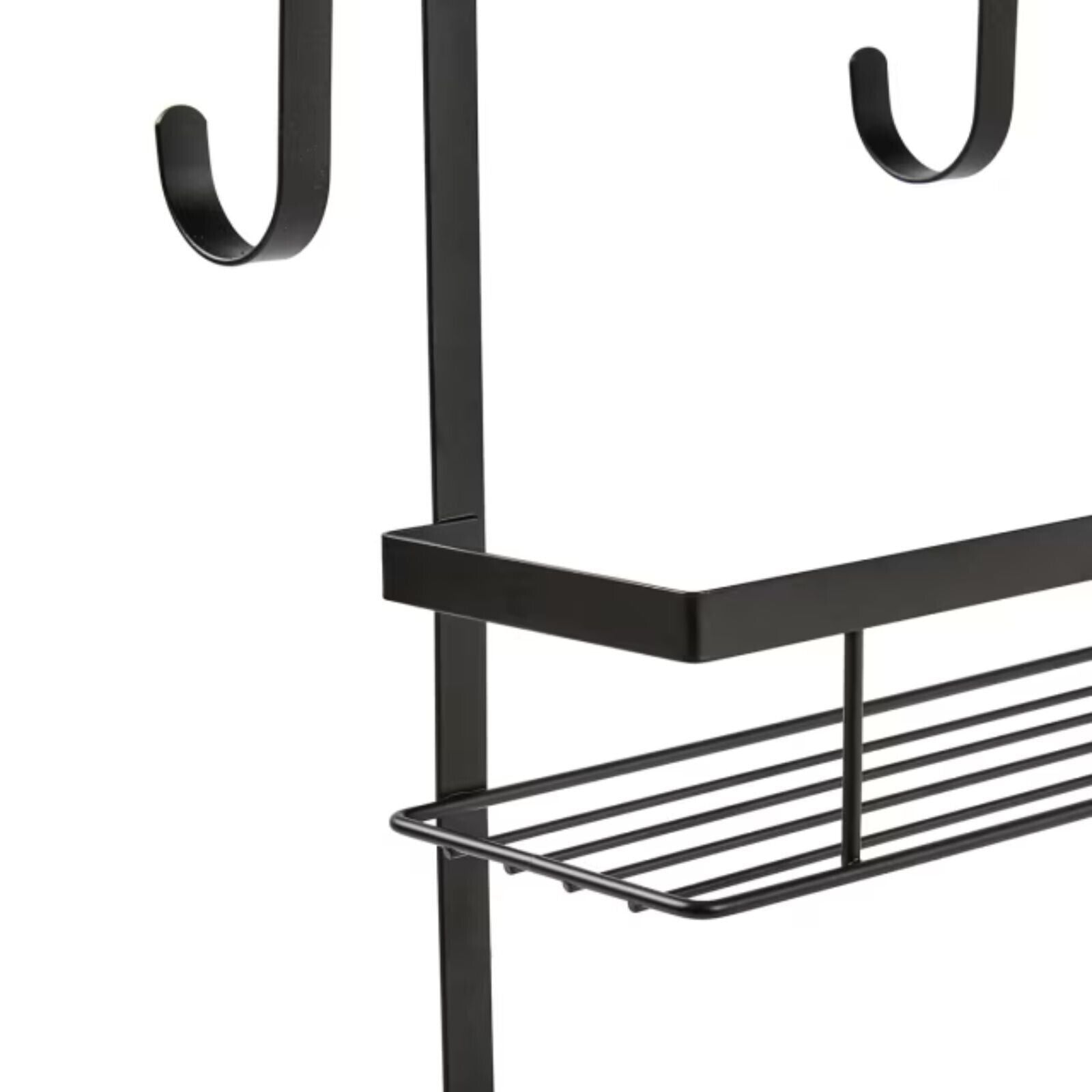 2 Tier Bathroom Storage Rack Holder Over Door Shower Caddy Shelf Bath Organizer