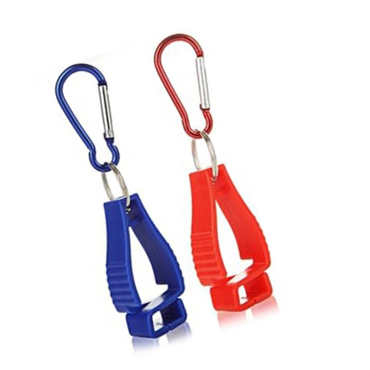 2x Interlock Carabiner Hook Holder Guard Safety Work Glove Clip Clamp Grabber