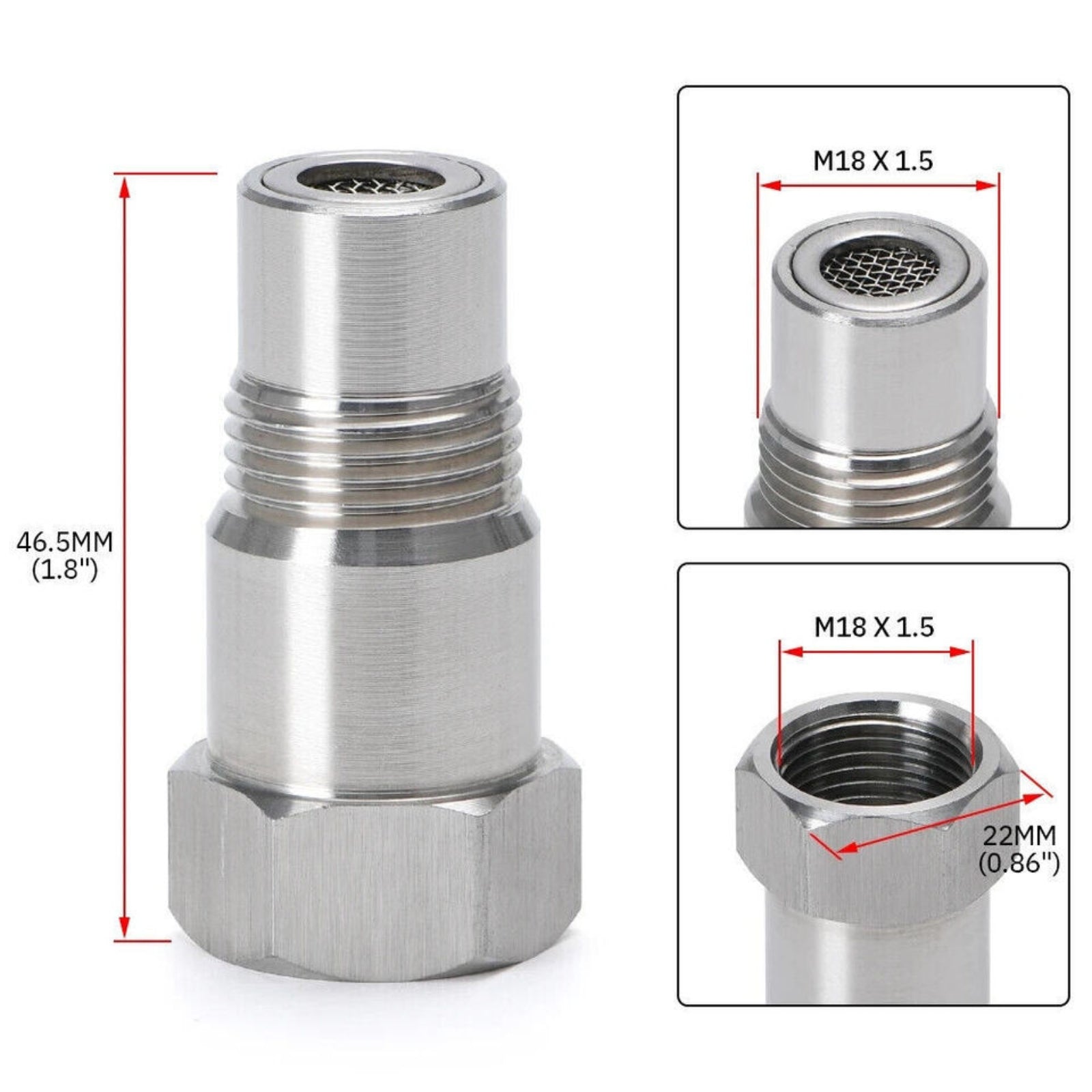 2pcs Spacer Adapter Oxygen O2 Sensor Catalytic Converter Fix Check Engine Light
