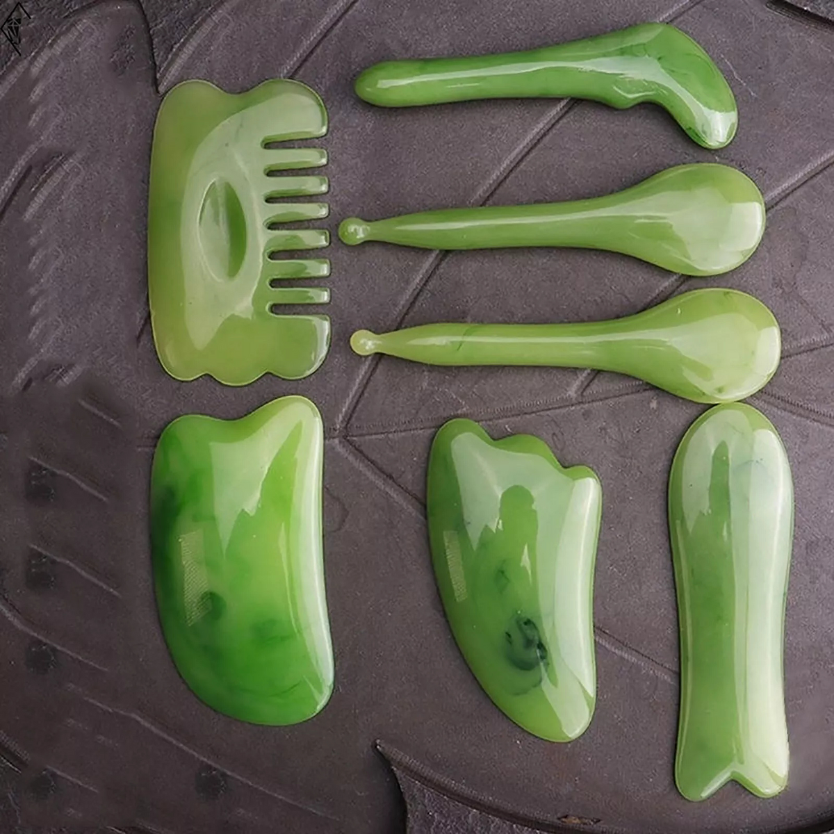 Massager Tool Scraping Stone Natural Guasha Facial Jade Face Body Gua Sha Board