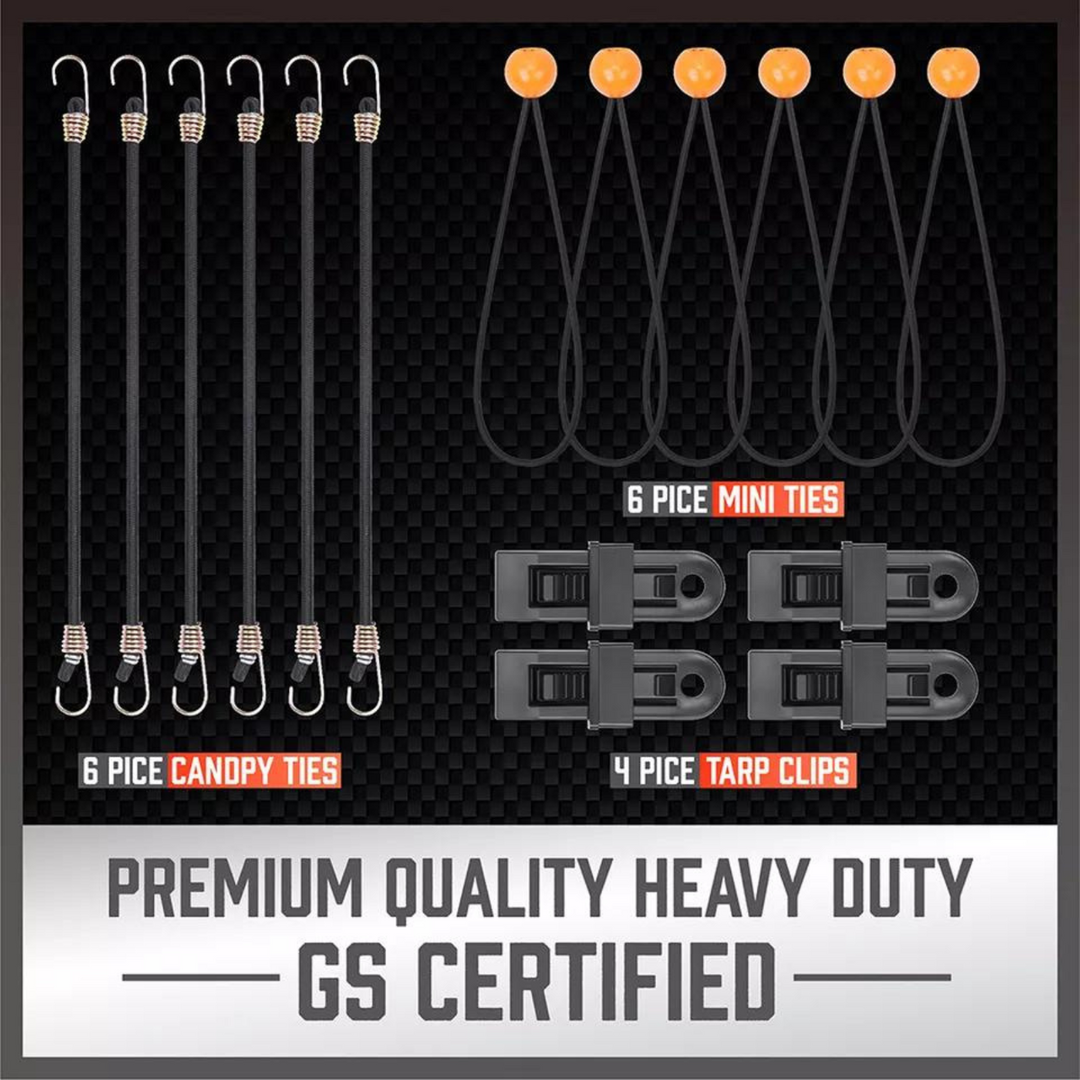Heavy Duty Elastic Tie Down steel hooks 30Pc Bungee Cord Octopus Strap