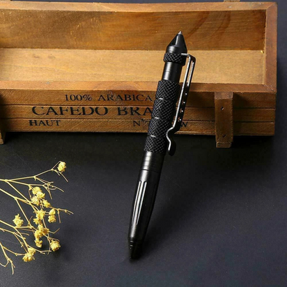 Tactical Self Defense Pen with Glass Breaker Tip in Aviation Aluminium